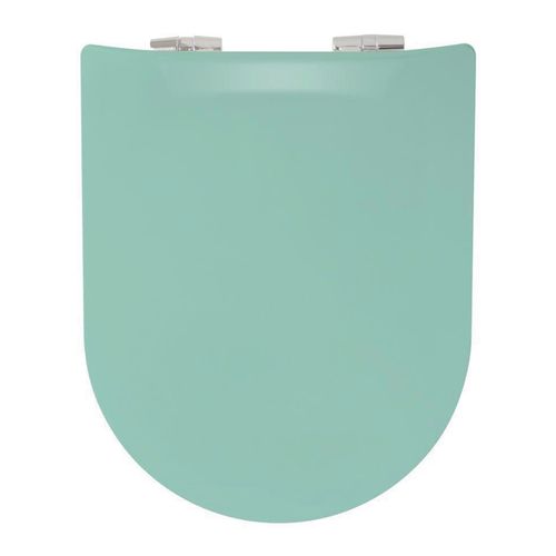 Abattant Wood Slim Déclipsable Uni - 36.5x48 Cm - Turquoise