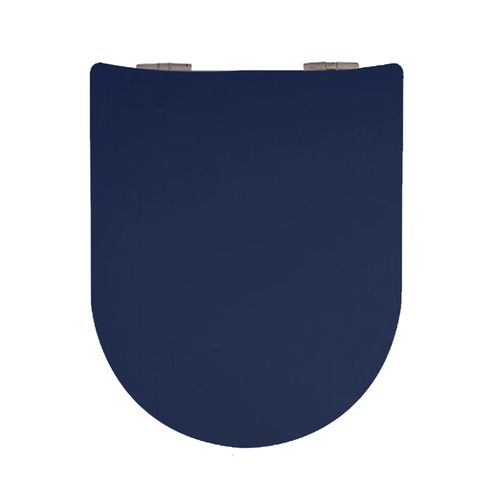Abattant Wood Slim Déclipsable Uni - 36.5x48 Cm - Bleu Marine