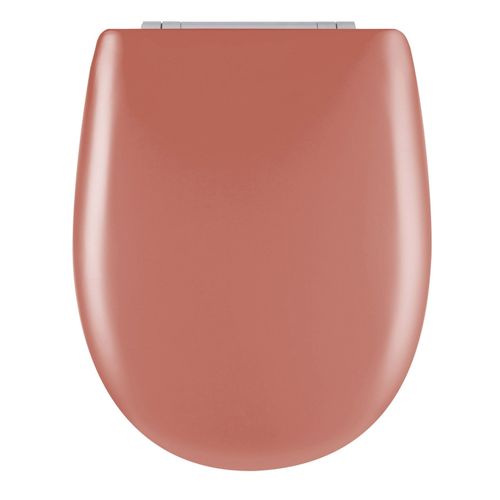 Abattant Easy Clip Avec Descente Manuelle Uni - 36x46.5 Cm - Terracotta