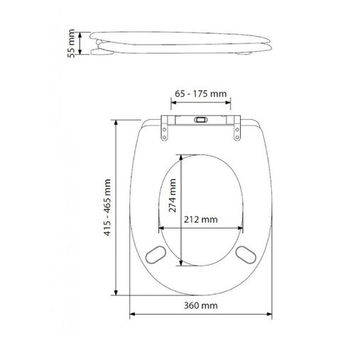Abattant Easy Clip à L'allure Précieuse - 47.5x36 Cm - Argent