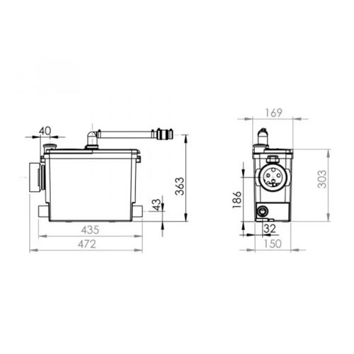Broyeur Wc Sanipack Pro Up 400w - Pa2upstd