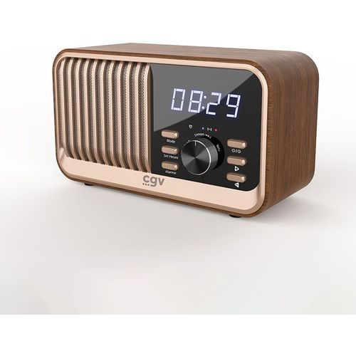 Radio Fm Portable - Cvg - Bebop Fm - Bluetooth - Batterie Intégrée - Bois
