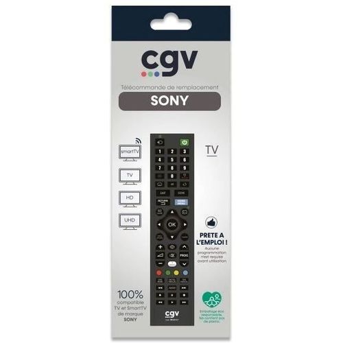 Télécommande De Remplacement - Cgv - Fidelio Sony - Sans Programmation - Prête à L'emploi
