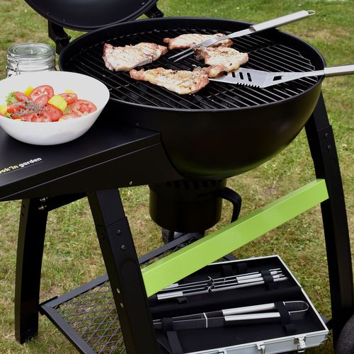 Cook'in Garden Mallette+ 9 Ustensiles Barbecue Gris