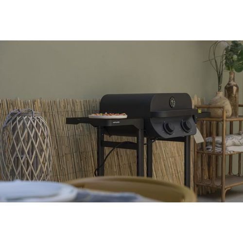 Barbecue Électrique - Cook In Garden - Flavo - 100% Grille - Fonte Émaillée - L.48,5 X L.41,5 Cm