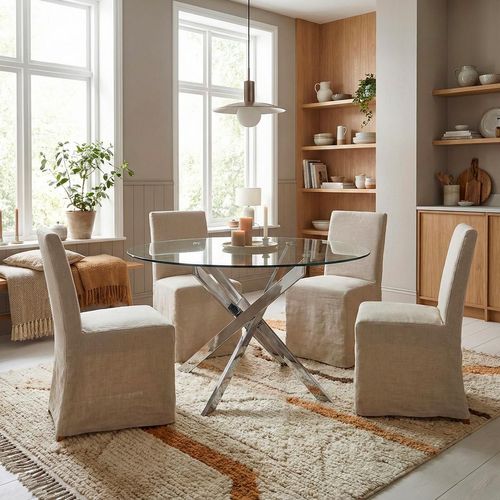 Table Croisade Chrome