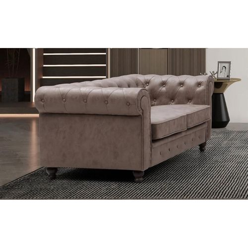 Grand Canapé 2 Places Chesterfield Vintage