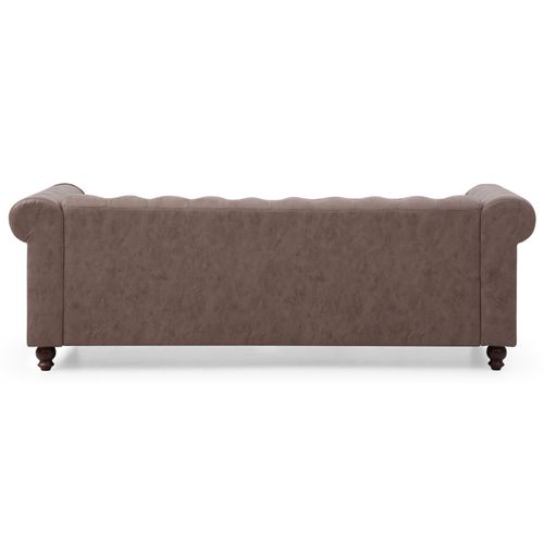 Grand Canapé 3 Places Chesterfield Vintage