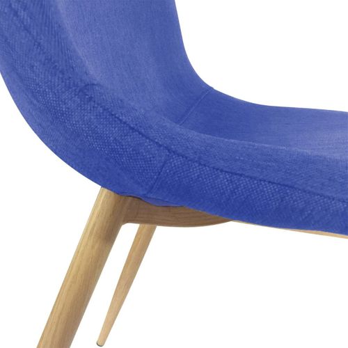 Lot De 4 Chaises Scandinaves Gao Tissu Bleu