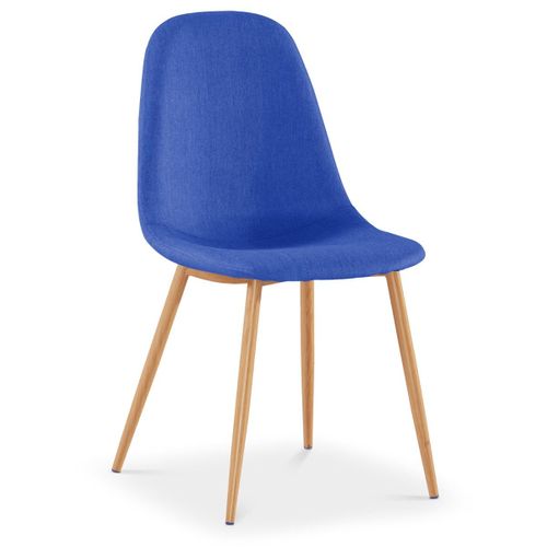 Lot De 4 Chaises Scandinaves Gao Tissu Bleu