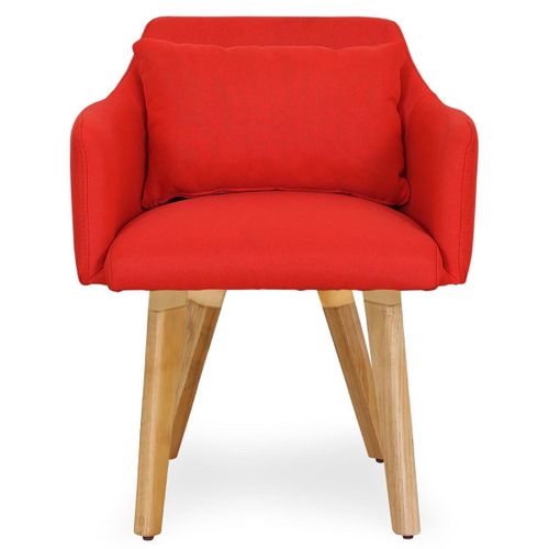 Chaise / Fauteuil Scandinave Gybson Tissu Rouge