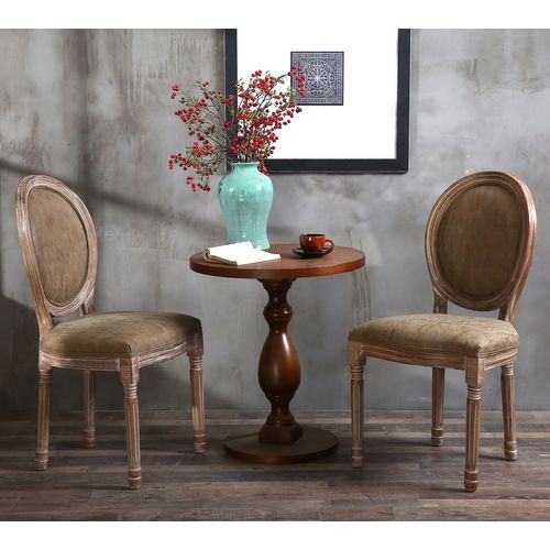 Lot De 2 Chaises Médaillon "quing" 96cm Taupe