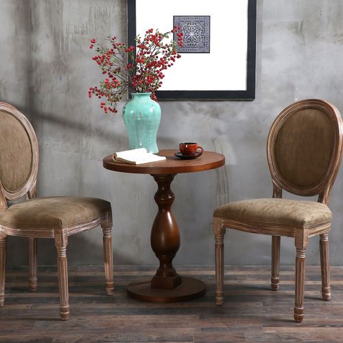 Lot De 2 Chaises Médaillon "quing" 96cm Taupe