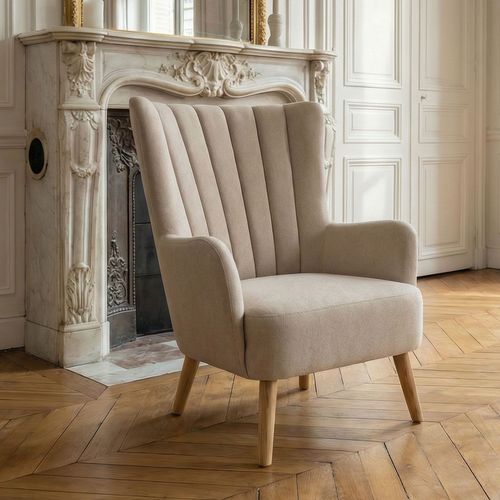 Fauteuil Scandinave Vidal Beige