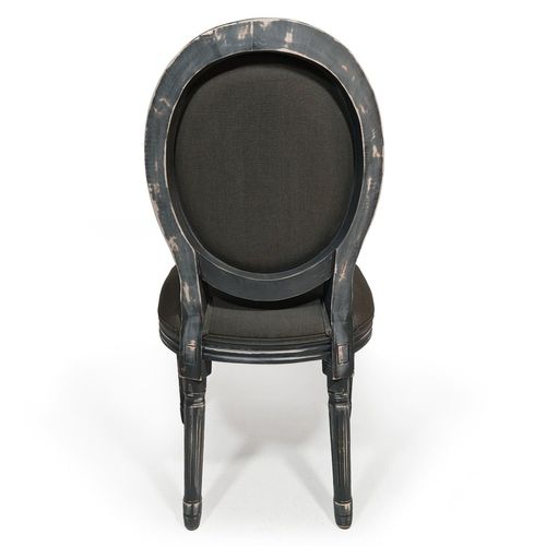 Lot De 2 Chaises Médaillon "quing" Tissu Gris