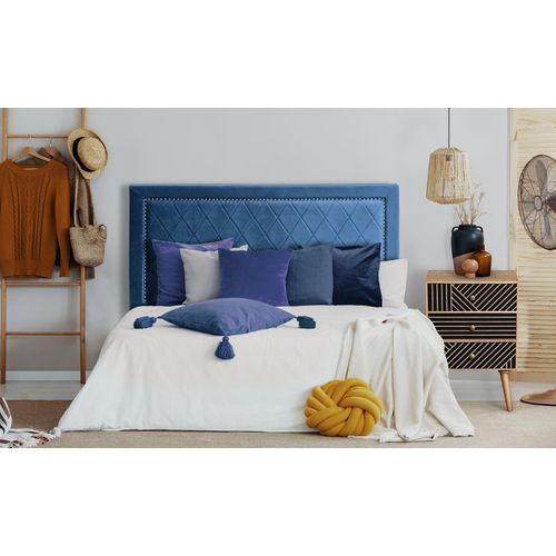 Tête De Lit Meghan 140cm Velours Bleu