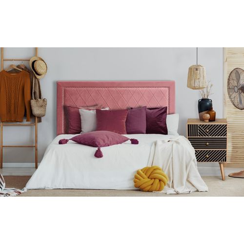 Tête De Lit Meghan 140cm Velours Rose