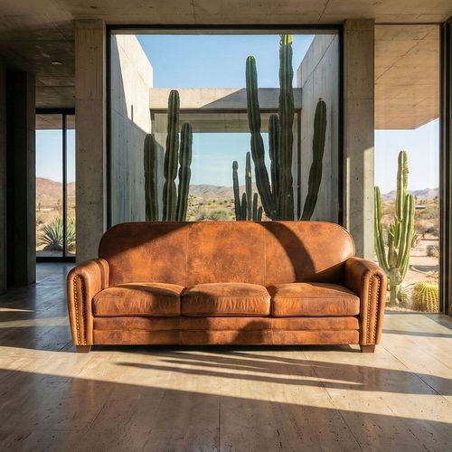 Canapé 3 Places Club Perle Tissu Vintage