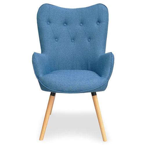 Fauteuil Melody Tissu Bleu
