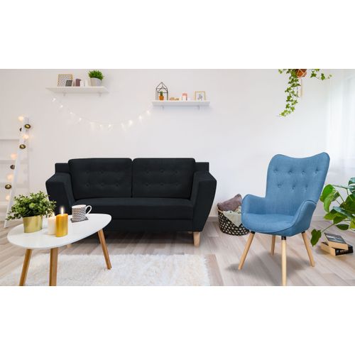 Fauteuil Melody Tissu Bleu