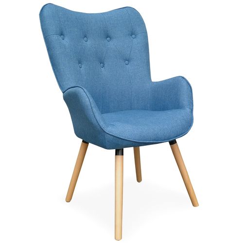 Fauteuil Melody Tissu Bleu
