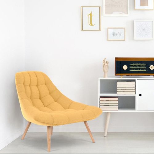 Fauteuil Danios Tissu Jaune