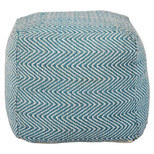Pouf Patras Tissu Bleu