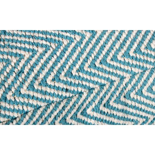 Pouf Patras Tissu Bleu