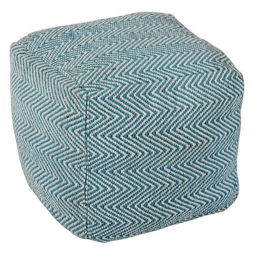 Pouf Patras Tissu Bleu