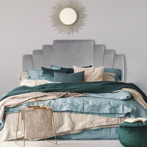 Tête De Lit Arena 160 Cm Velours Argent
