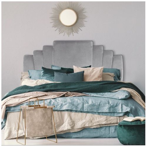 Tête De Lit Arena 160 Cm Velours Argent