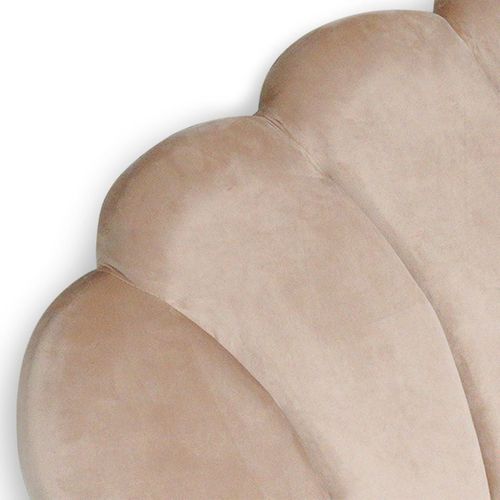 Tête De Lit Mermaid 140 Cm Velours Taupe