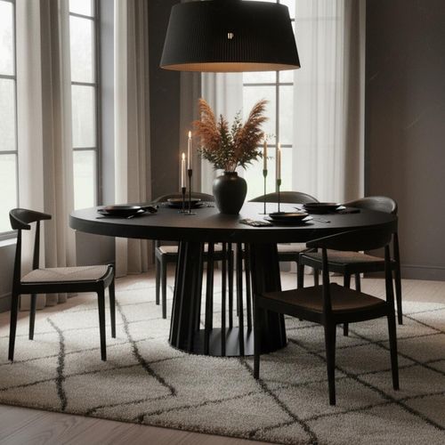Table Ovale Extensible Eliza Noir