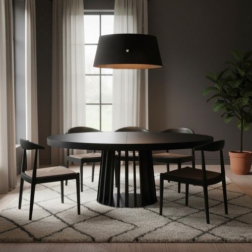 Table Ovale Extensible Eliza Noir
