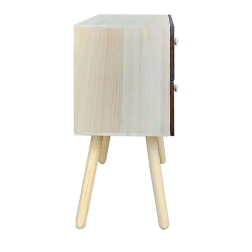 Table De Chevet Catana 2 Tiroirs Marron