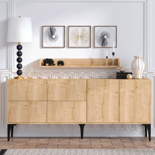 Lampe De Table Medavy Métal Noir Et Blanc