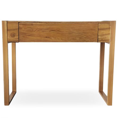 Bureau Polomia 1 Tiroir Bois Et Or