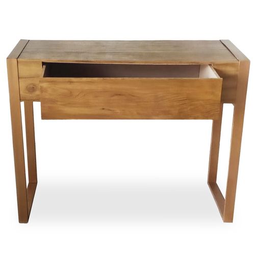 Bureau Polomia 1 Tiroir Bois Et Or