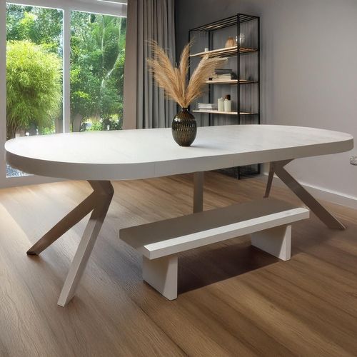 Table Ronde Extensible Myriade Blanc