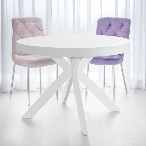 Table Ronde Extensible Myriade Blanc