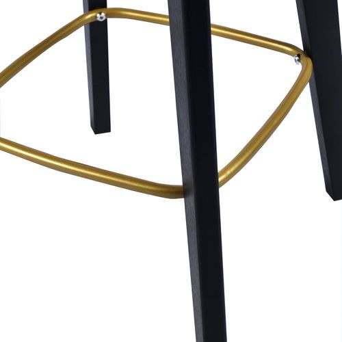 Tabouret De Bar Yokori En Cannage Et Bambou Noir