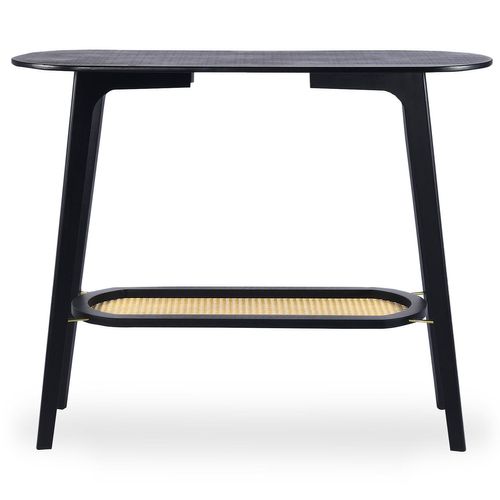 Console Moderne Yokori En Cannage Et Bambou Noir