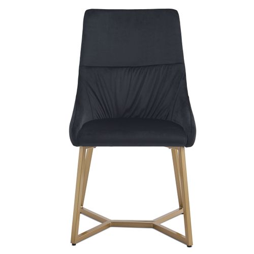 Lot De 2 Chaises Matelassées Foldie Velours Noir