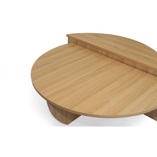 Set De 2 Tables Basses Design Glowik Chêne Clair