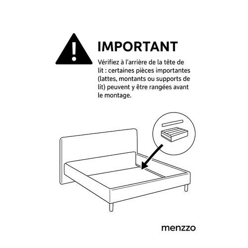 Lit Simple Avec Tête De Lit En Arche Et Sommier Relevable Bedbow Simili Bleu 90x190cm