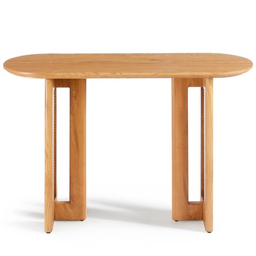 Console Avec Cannage 40x120cm Bohemia Chêne Clair Et Rotin