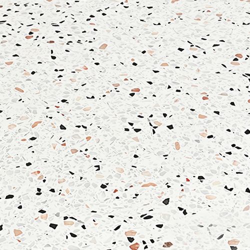 Table Basse Ronde Moderne Titouan D84cm Effet Terrazzo