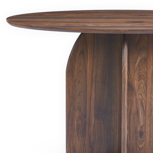 Console Moderne Ovale 120cm Calyptus Bois Foncé