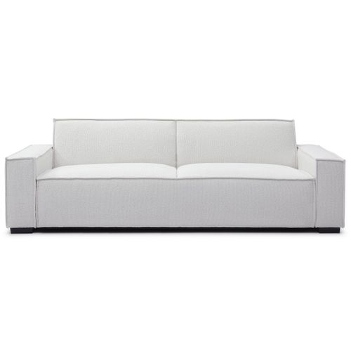 Canapé Clic-clac 3 Places Roger Tissu Bouclette Crème