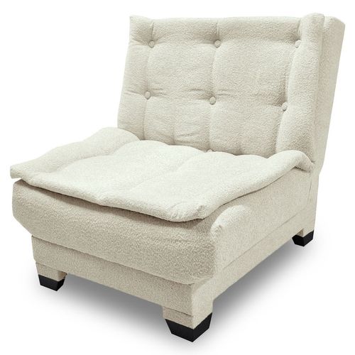 Fauteuil Transformable En Banquette Lefkada Tissu Texturé Beige